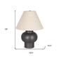 26" Black Round Bedside Lamp With Empire Shade