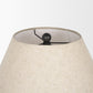 24" Black Round Bedside Lamp With Empire Shade