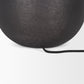 24" Black Round Bedside Lamp With Empire Shade