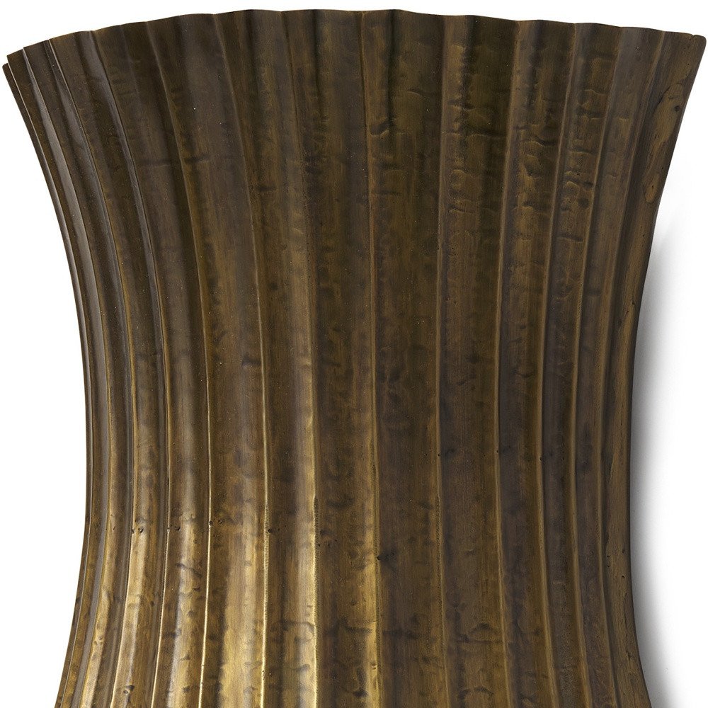 11" Gold Metal Corner Wall Light