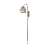 16" Brown Metal Corner Wall Light