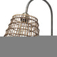 16" Brown And Black And Brown Metal Wallchiere Sconce