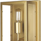 11" Gold Metal Corner Wall Light