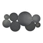 Set Of Eight Black Metal Round Cojoined Accent Mirrors