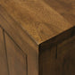 71" Chestnut Distressed Solid Wood Three Drawer Sideboard with Two Doors