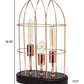 19" Rose Gold And Black Lantern Lantern With Shade
