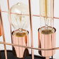19" Rose Gold And Black Lantern Lantern With Shade