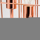 19" Rose Gold And Black Lantern Lantern With Shade