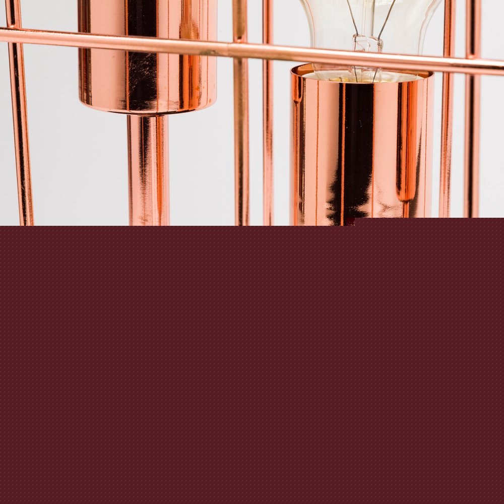 19" Rose Gold And Black Lantern Lantern With Shade