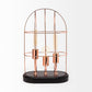 19" Rose Gold And Black Lantern Lantern With Shade