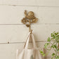 5" Gold Cast Iron Snail Wall Hook