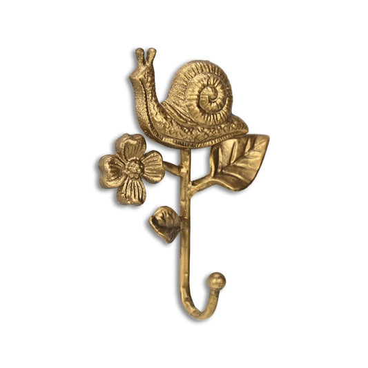 5" Gold Cast Iron Snail Wall Hook
