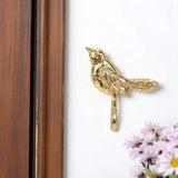 5" Gold Cast Iron Bird Wall Hook