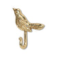 5" Gold Cast Iron Bird Wall Hook