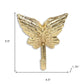 5" Gold Cast Iron Butterfly Wall Hook