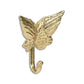 5" Gold Cast Iron Butterfly Wall Hook