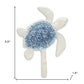 4" Blue And White Cast Iron Turtle Wall Hook