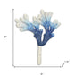 5" Blue And White Cast Iron Coral Wall Hook