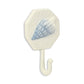 4" Blue And Cream Cast Iron Conch Shell Wall Hook