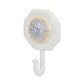 4" Pearl And White Cast Iron Sand Dollar Wall Hook