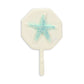 4" Aqua And Cream Cast Iron Starfish Wall Hook