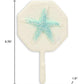 4" Aqua And Cream Cast Iron Starfish Wall Hook