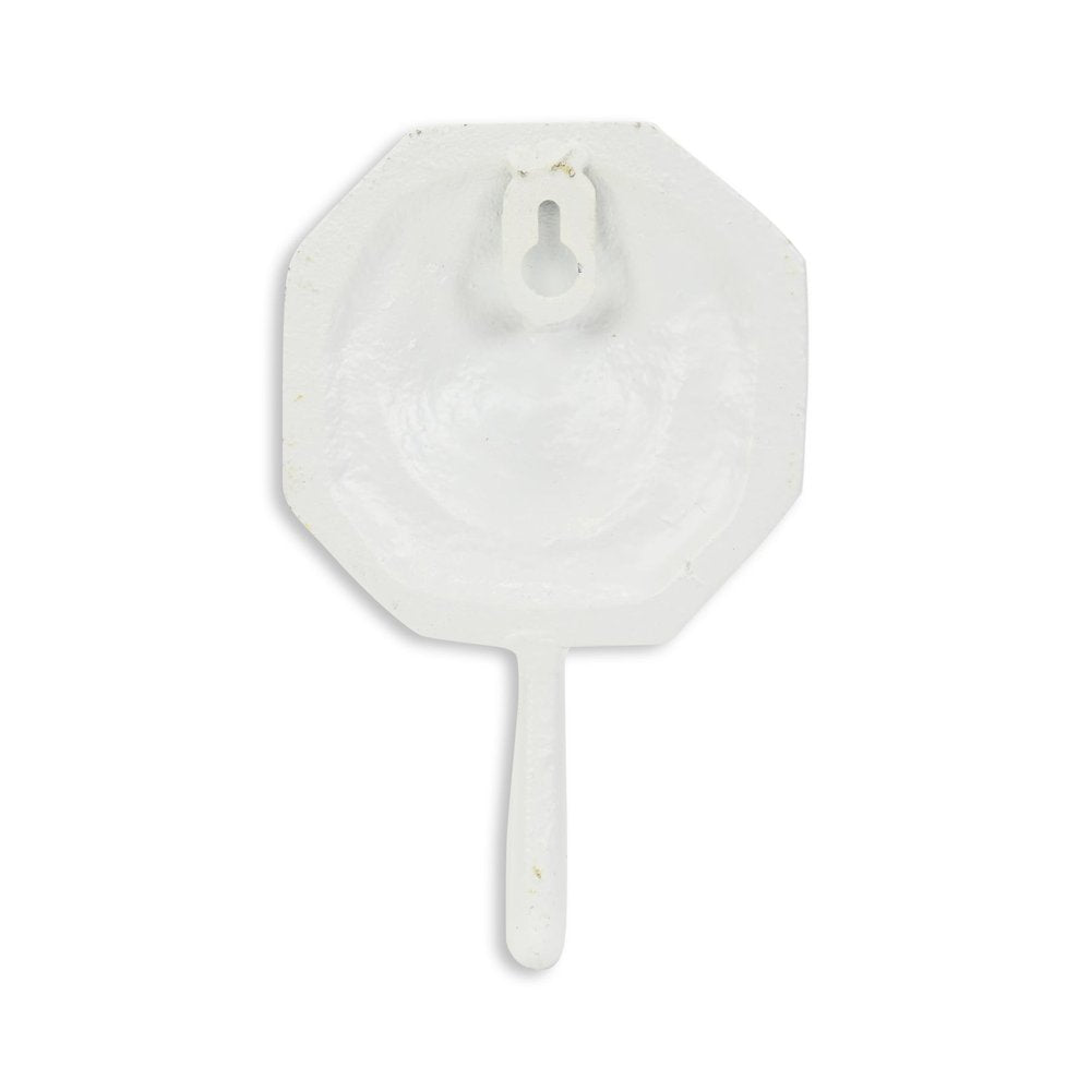 4" Cream And Pearl Cast Iron Seashell Wall Hook