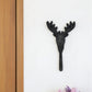 3" Black Cast Iron Deer Stag Wall Hook