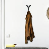 3" Black Cast Iron Deer Stag Wall Hook