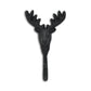 3" Black Cast Iron Deer Stag Wall Hook