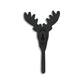 3" Black Cast Iron Deer Stag Wall Hook