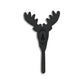 3" Black Cast Iron Deer Stag Wall Hook