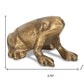 3" Antiqued Gold Cast Iron Frog Figurine