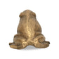 3" Antiqued Gold Cast Iron Frog Figurine