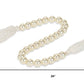24" White Pearl Beads Decorative Tassel