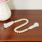 24" White Pearl Beads Decorative Tassel