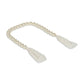24" White Pearl Beads Decorative Tassel