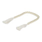 24" White Pearl Beads Decorative Tassel