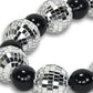 48" Black And Silver Bling Bling Beads Decorative Tassel