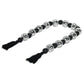 48" Black And Silver Bling Bling Beads Decorative Tassel