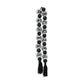 48" Black And Silver Bling Bling Beads Decorative Tassel