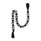 48" Black And Silver Bling Bling Beads Decorative Tassel