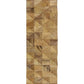 Brown 3D Embossed Diamond Teak Reclaimed Wood Decorative Wall Panels