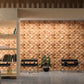 Brown 3D Embossed Diamond Teak Reclaimed Wood Decorative Wall Panels