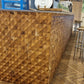 Brown 3D Embossed Diamond Teak Reclaimed Wood Decorative Wall Panels