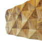 Brown 3D Embossed Diamond Teak Reclaimed Wood Decorative Wall Panels