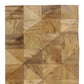 Brown 3D Embossed Diamond Teak Reclaimed Wood Decorative Wall Panels
