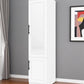 71" White Wood Mirrored Two Door Combo Dresser