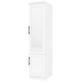 71" White Wood Mirrored Two Door Combo Dresser