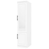 71" White Wood Mirrored Two Door Combo Dresser